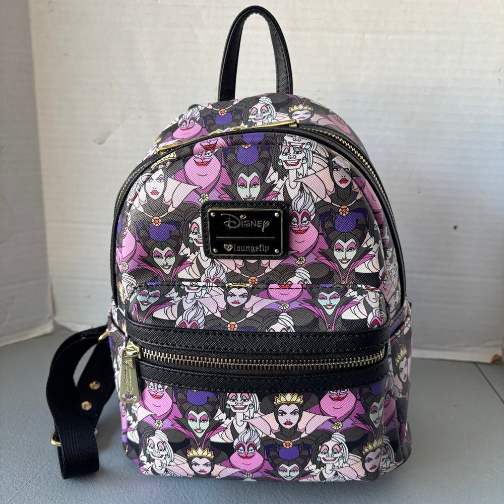 Disney Loungefly Villains Mini Backpack With Matching Wallet - Picture 2 of 13